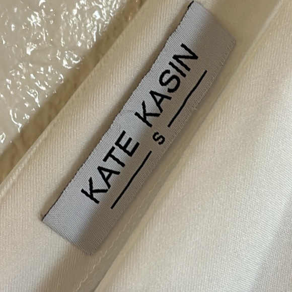 Kate Kasin Pink White Restroom Inspired Rouched Dress Size Small - Picture 4 of 7